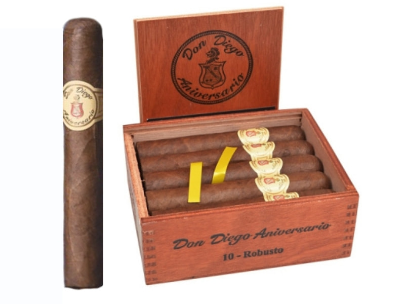 Hình thức của Don Diego Aniversario Robusto hộp 10 điếu